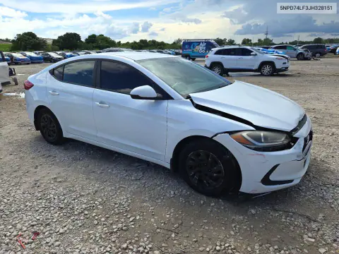2018 Hyundai Elantra Se VIN 5NPD74LF3JH328151 фото 4