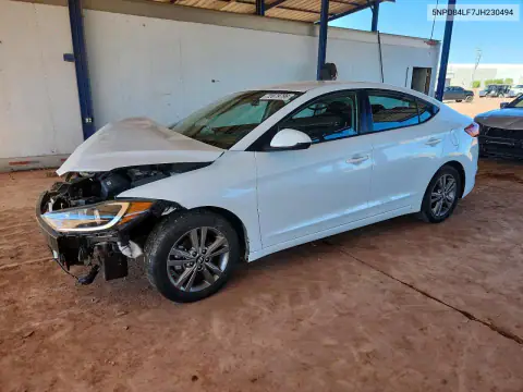 5NPD84LF7JH230494 Hyundai Elantra 2018 — повреждение Передняя часть, фото до ремонта