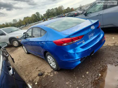5NPD74LF7JH274403 — 2018 Hyundai Elantra, фото 2 с аукциона Copart, Мелкие вмятины и царапины
