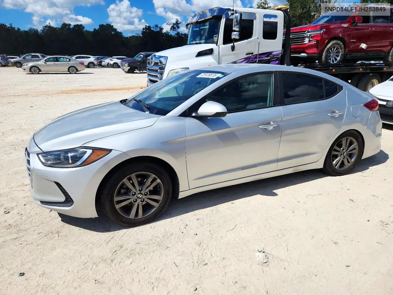 5NPD84LF1JH253849 Hyundai Elantra 2018 — повреждение Задняя часть, фото до ремонта