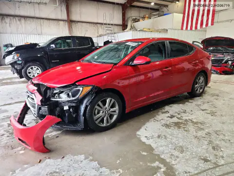5NPD84LF2JH306719 Hyundai Elantra 2018 — повреждение Передняя часть, фото до ремонта