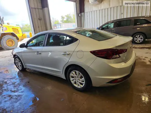 2019 Hyundai Elantra Se VIN 5NPD74LFXKH446733 фото 2