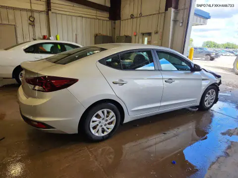 2019 Hyundai Elantra Se VIN 5NPD74LFXKH446733 фото 3