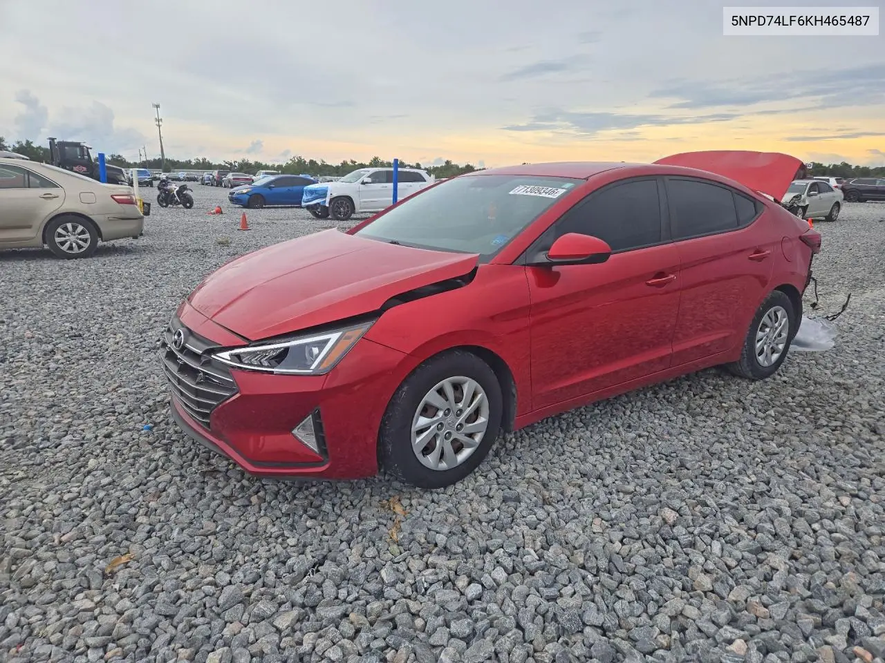 2019 Hyundai Elantra Se VIN 5NPD74LF6KH465487 фото 1