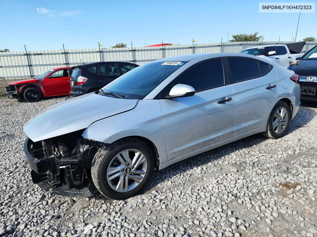 2019 Hyundai Elantra Sel VIN 5NPD84LF1KH472523 фото 1