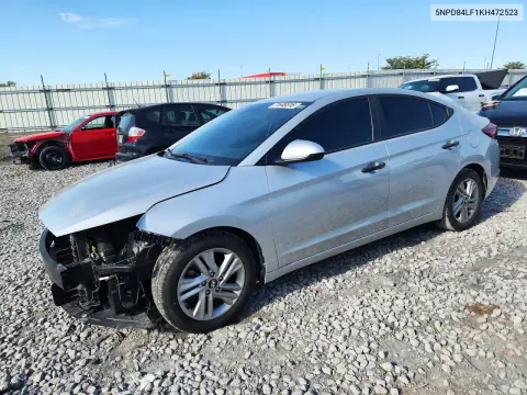 5NPD84LF1KH472523 — 2019 Hyundai Elantra, Передняя часть, фото до ремонта
