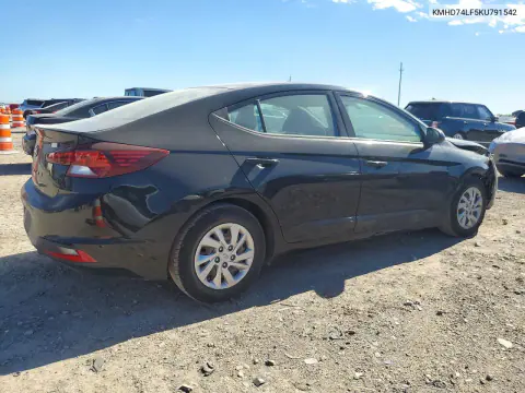 2019 Hyundai Elantra Se VIN KMHD74LF5KU791542 фото 3