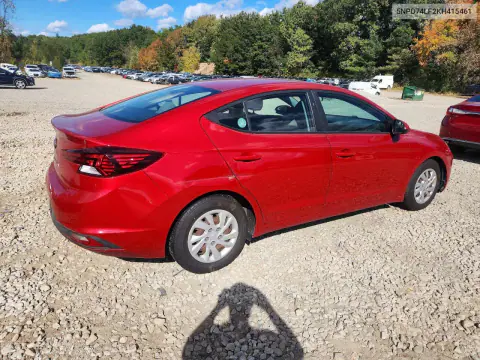 2019 Hyundai Elantra Se VIN 5NPD74LF2KH415461 фото 3