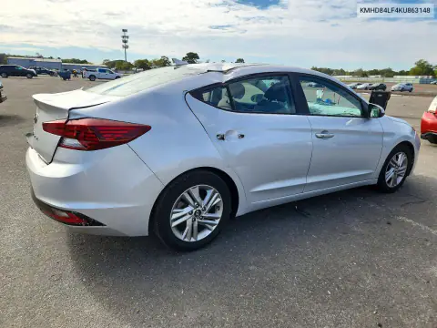 KMHD84LF4KU863148 — 2019 Hyundai Elantra, фото 3 с аукциона Copart 19.10.2026, Крыша