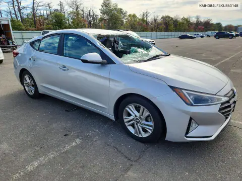 KMHD84LF4KU863148 — 2019 Hyundai Elantra, фото 4 с аукциона Copart 19.10.2026, Крыша