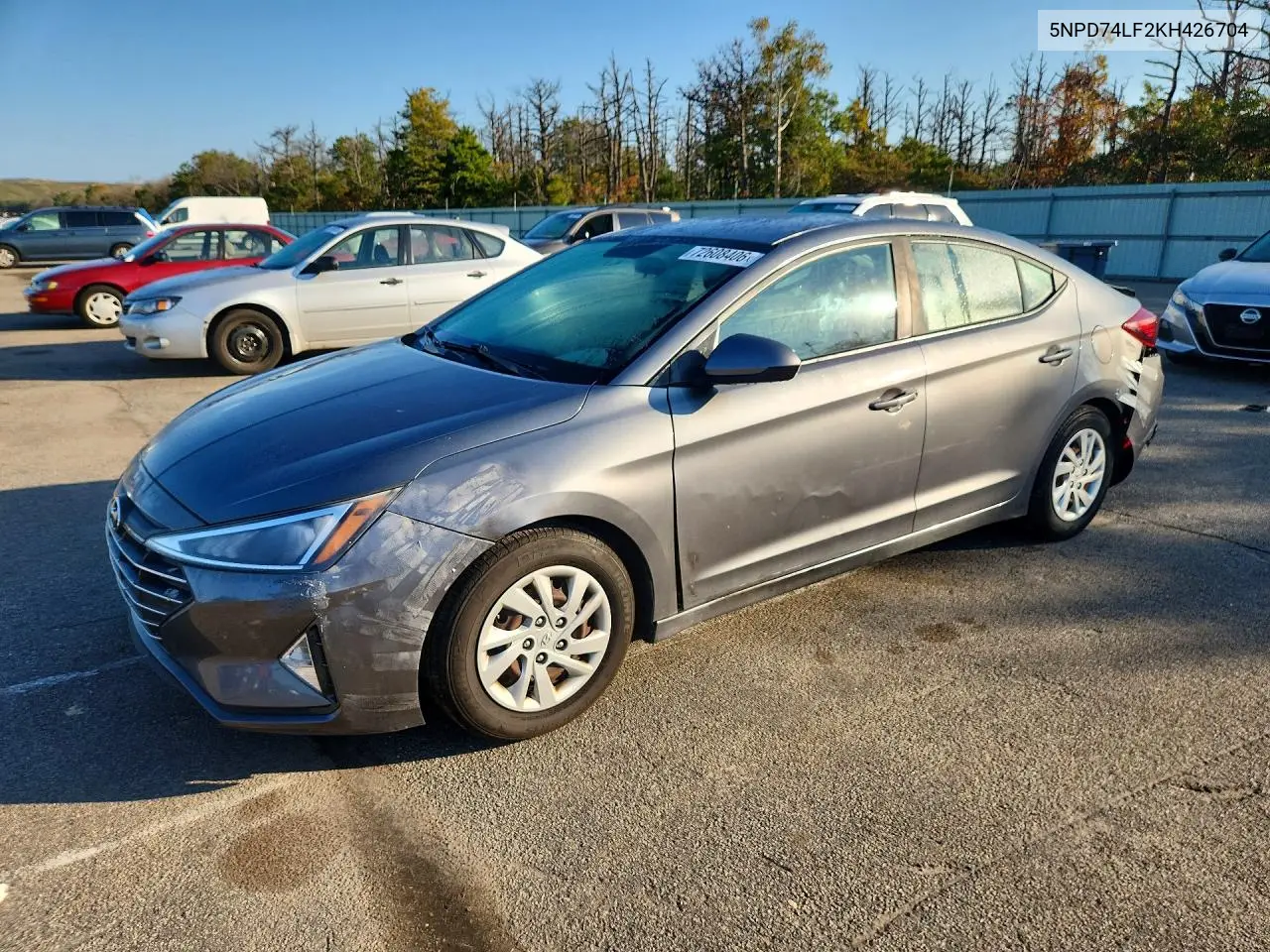 2019 Hyundai Elantra Gt Manual VIN 5NPD74LF2KH426704 фото 1