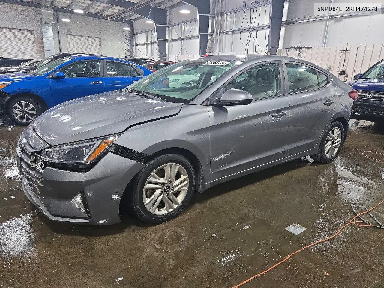 5NPD84LF2KH474278 Hyundai Elantra 2019 — повреждение Задняя часть, фото до ремонта