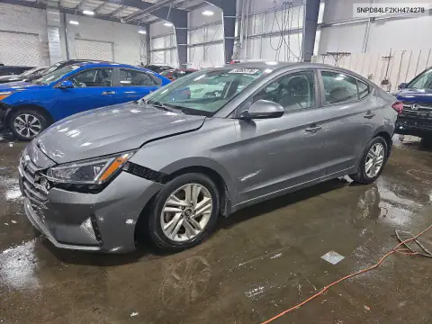 5NPD84LF2KH474278 — 2019 Hyundai Elantra, Задняя часть, фото до ремонта