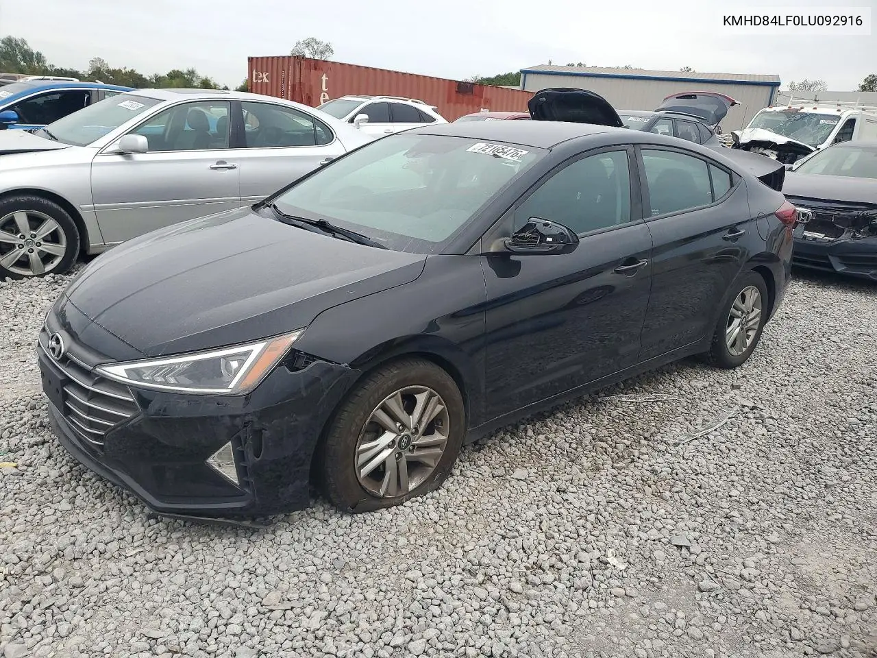 2020 Hyundai Elantra Sel VIN KMHD84LF0LU092916 фото 1