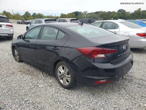2020 Hyundai Elantra Sel VIN KMHD84LF0LU092916 фото 2