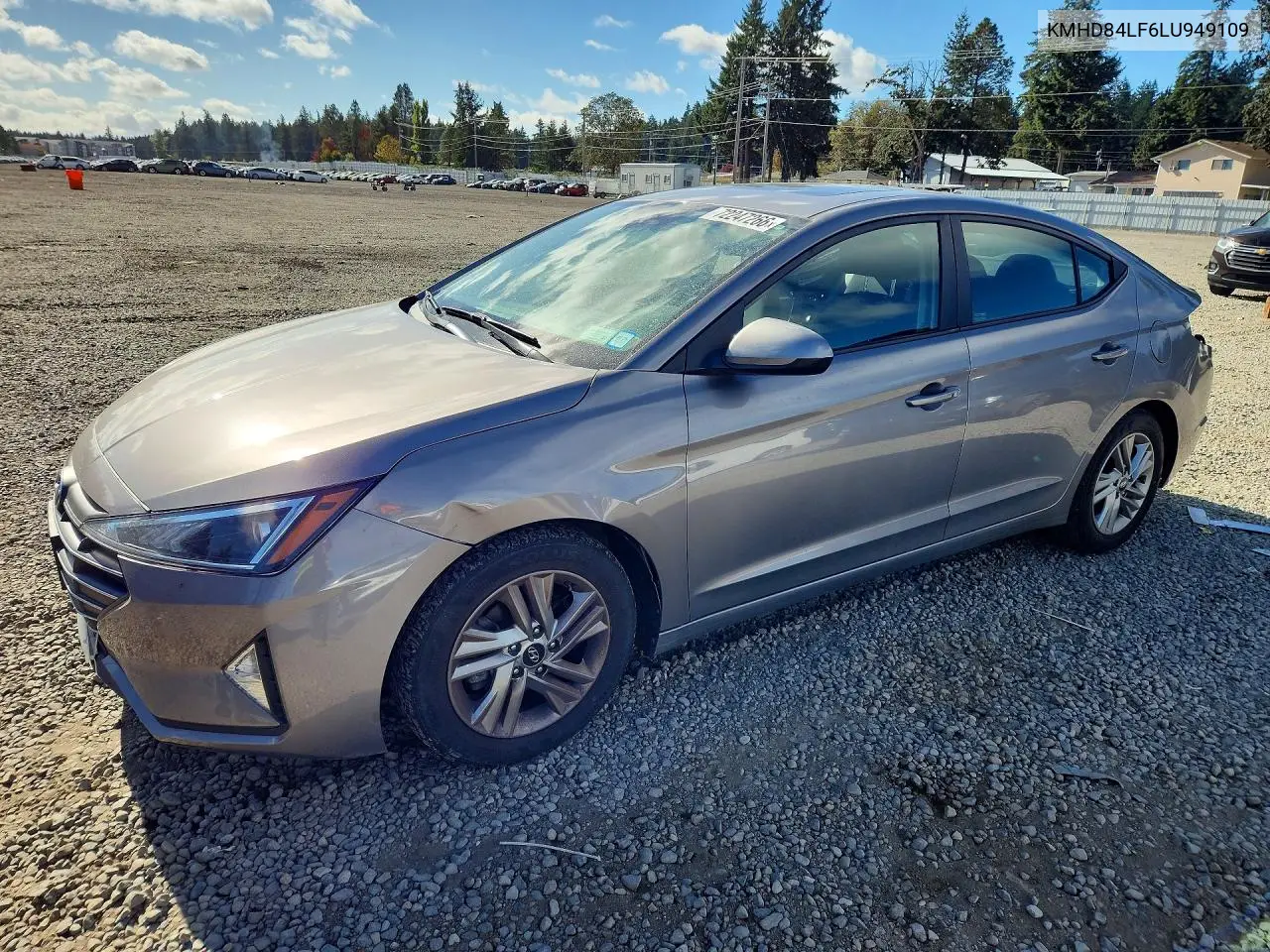 2020 Hyundai Elantra Value Edition VIN KMHD84LF6LU949109 фото 1