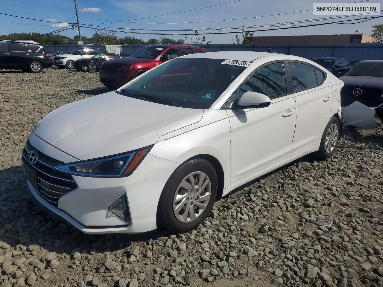 2020 Hyundai Elantra Se VIN 5NPD74LF8LH588189 фото 1