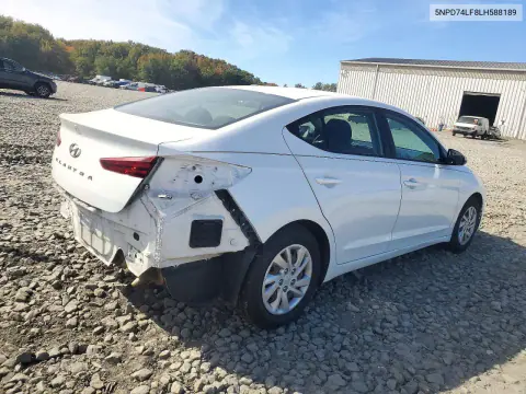 2020 Hyundai Elantra Se VIN 5NPD74LF8LH588189 фото 3