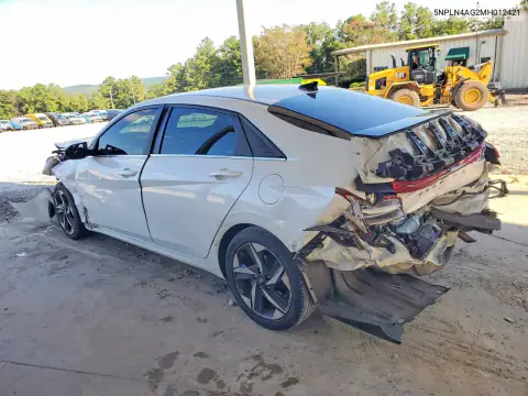 5NPLN4AG2MH012421 — 2021 Hyundai Elantra, фото 2 с аукциона Copart, Повреждения со всех сторон