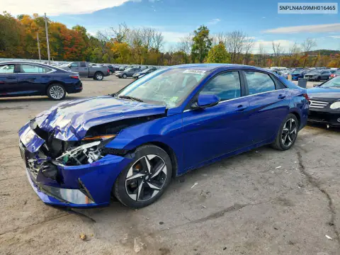 5NPLN4AG9MH016465 — 2021 Hyundai Elantra, Передняя часть, фото до ремонта
