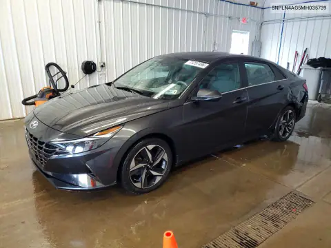 5NPLN4AG5MH035739 — 2021 Hyundai Elantra, Задняя часть, фото до ремонта