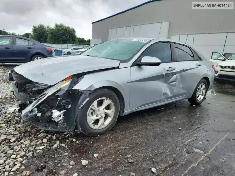 5NPLL4AG2MH014434 — 2021 Hyundai Elantra, Передняя часть, фото до ремонта