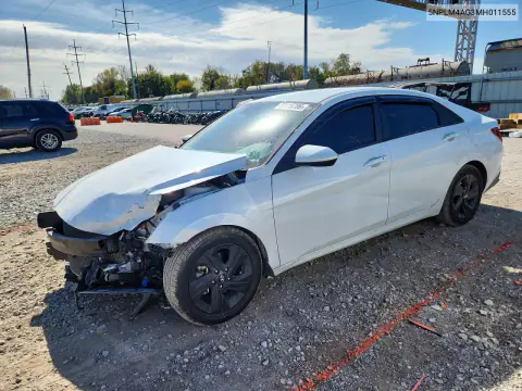 5NPLM4AG3MH011555 — 2021 Hyundai Elantra, Передняя часть, фото до ремонта