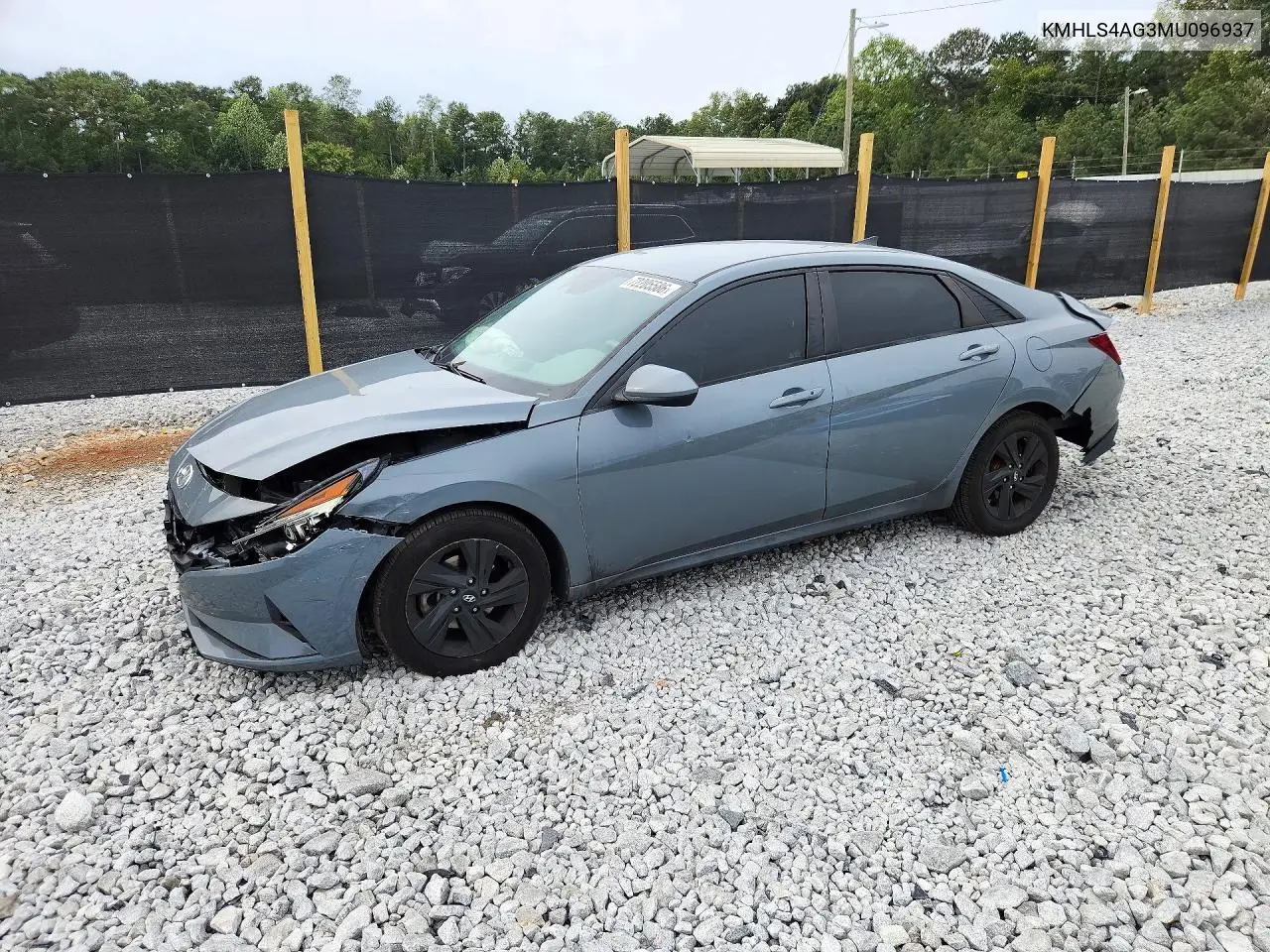 2021 Hyundai Elantra Sel VIN KMHLS4AG3MU096937 фото 1