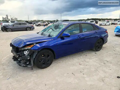 5NPLM4AGXMH002559 — 2021 Hyundai Elantra, Передняя часть, фото до ремонта