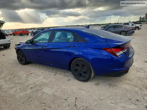 5NPLM4AGXMH002559 — 2021 Hyundai Elantra, фото 2 с аукциона Copart, Передняя часть