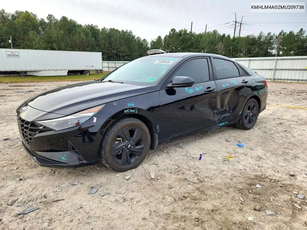 2021 Hyundai Elantra Sel VIN KMHLM4AG2MU209738 фото 1