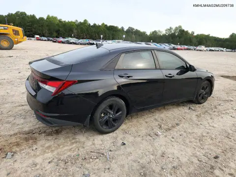 2021 Hyundai Elantra Sel VIN KMHLM4AG2MU209738 фото 3