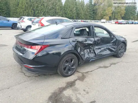 5NPLM4AG5MH051135 — 2021 Hyundai Elantra, фото 3 с аукциона Copart, Боковая часть