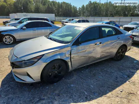 5NPLM4AG2MH045583 — 2021 Hyundai Elantra, Боковая часть, фото до ремонта