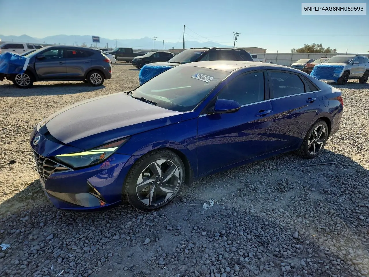 2022 Hyundai Elantra Limited VIN 5NPLP4AG8NH059593 фото 1
