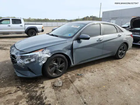 KMHLM4AG2NU327547 — 2022 Hyundai Elantra, Передняя часть, фото до ремонта