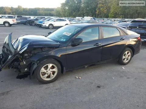 KMHLL4AG0NU349999 — 2022 Hyundai Elantra, Передняя часть, фото до ремонта