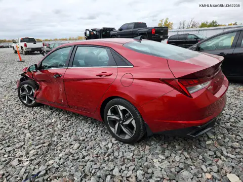 KMHLN4AG5NU362208 — 2022 Hyundai Elantra, фото 2 с аукциона Copart, Боковая часть