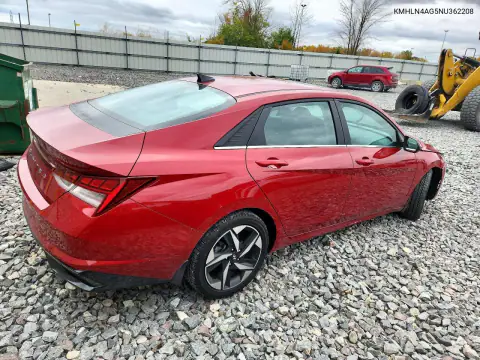 KMHLN4AG5NU362208 — 2022 Hyundai Elantra, фото 3 с аукциона Copart, Боковая часть