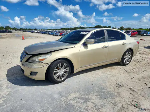 KMHGC46F79U064904 — 2009 Hyundai Genesis, Передняя часть, фото до ремонта