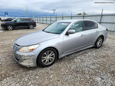 KMHGC4DDXCU191624 — 2012 Hyundai Genesis, Передняя часть, фото до ремонта