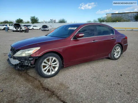 KMHGC4DD4DU228717 — 2013 Hyundai Genesis, Передняя часть, фото до ремонта
