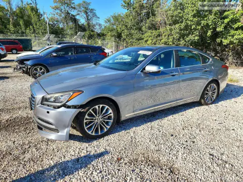 KMHGN4JE6FU073677 — 2015 Hyundai Genesis, Передняя часть, фото до ремонта