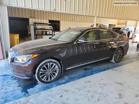 KMHGN4JE2GU126280 — 2016 Hyundai Genesis, Задняя часть, фото до ремонта
