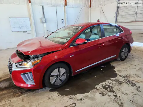 KMHC75LC3LU242592 — 2020 Hyundai Ioniq, Передняя часть, фото до ремонта