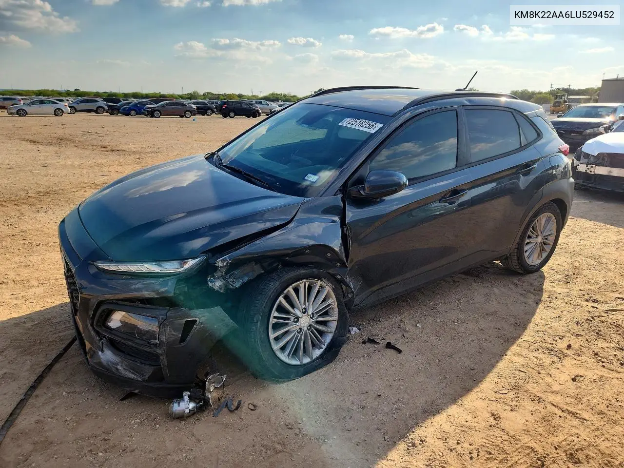 2020 Hyundai Kona Sel VIN KM8K22AA6LU529452 фото 1