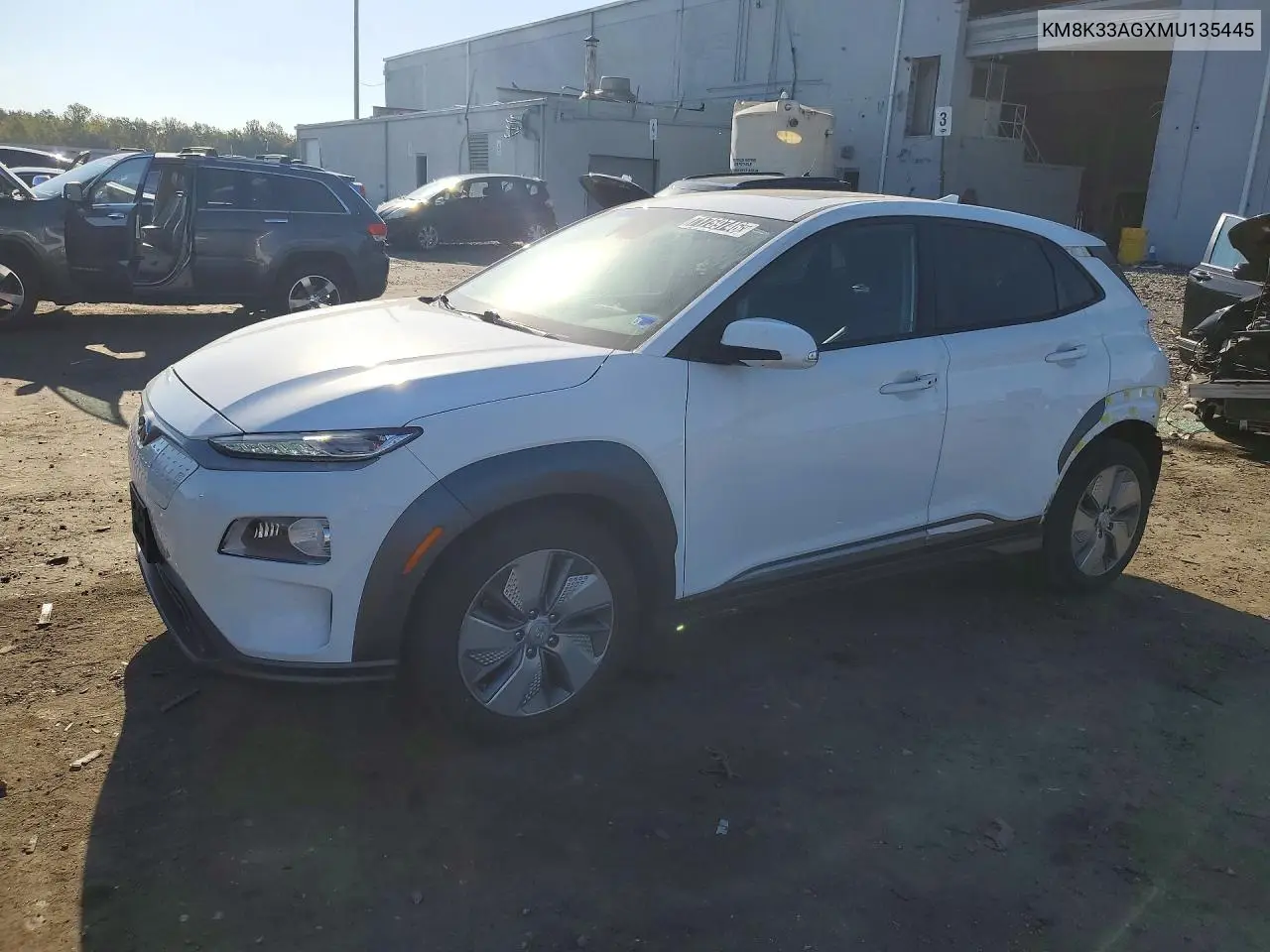 KM8K33AGXMU135445 Hyundai Kona 2021 — повреждение Задняя часть, фото до ремонта
