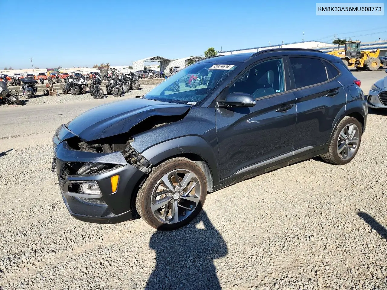 2021 Hyundai Kona Limited VIN KM8K33A56MU608773 фото 1