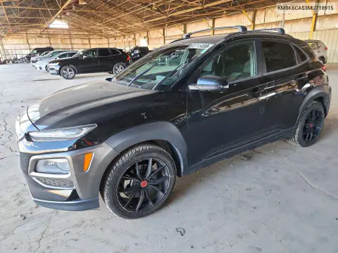 KM8K6CA53MU718915 — 2021 Hyundai Kona, Задняя часть, фото до ремонта