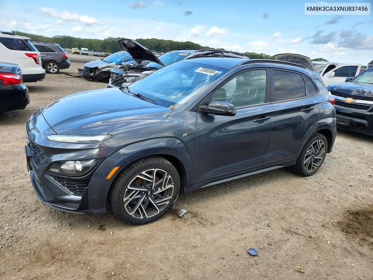 2022 Hyundai Kona N Line VIN KM8K3CA3XNU837456 фото 1